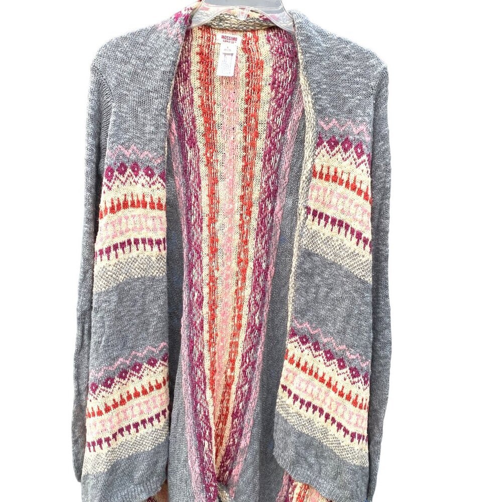 Mossimo Supply Co. Womens Open-Front Knit Cardigan With Aztec Pattern